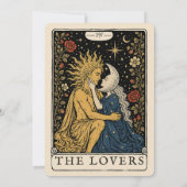 Soleil et Lune | Invitation de Mariage Tarot (Dos)