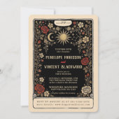 Soleil et Lune | Invitation de Mariage Tarot (Devant)