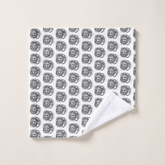 Soleil et lune médiévaux (Gant de toilette)