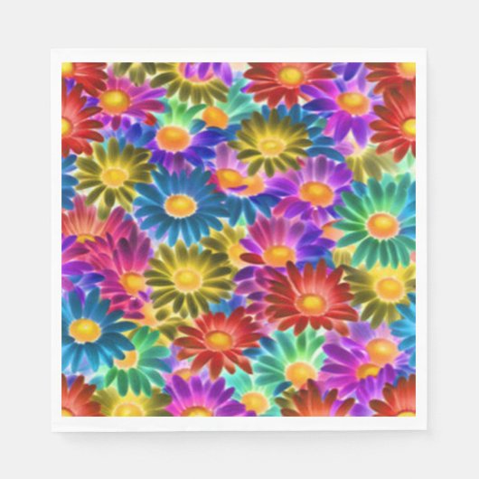 Soleil Floral #444 - Serviette en papier (Devant)
