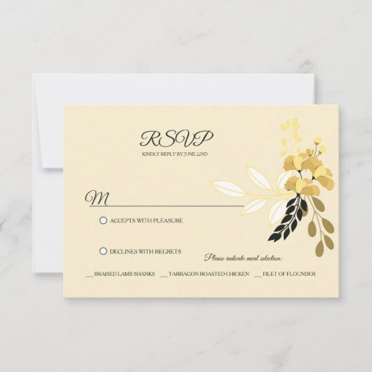 Soleil Floral RSVP (Devant)