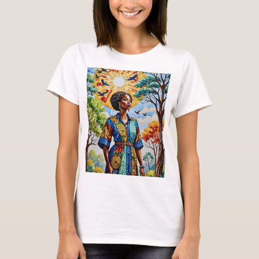Soleil Force T-shirt Tee Art Vibrant (Devant)