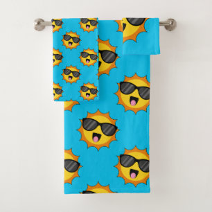 Soleil heureux Kawaii avec des lunettes de soleil