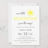 Soleil jaune | Invitation Baby shower d'été (Devant)