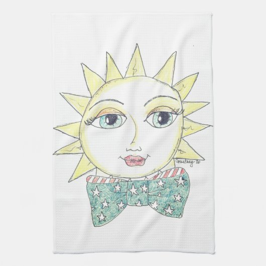 Soleil Jeu - Serviette de cuisine (Vertical)