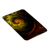 Soleil Lever Rouge Abstrait Art Magnet Premium (Côté Droit)