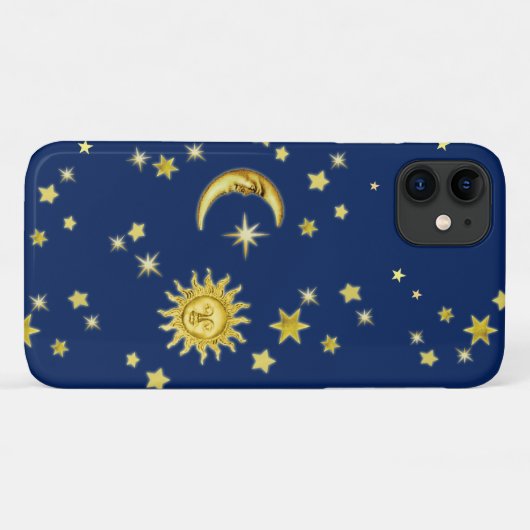 Soleil, Lune et Étoiles 🌞 🌛 ⭐ coque iphone (Dos (Horizontal))