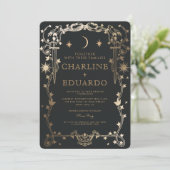 Soleil & Lune Golden Ivy Orament Faire-part de mar (Debout devant)