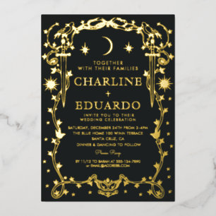 Soleil & Lune Golden Ivy Orament Faire-part de mar