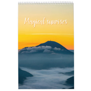 Soleil magique paysage calendrier photo