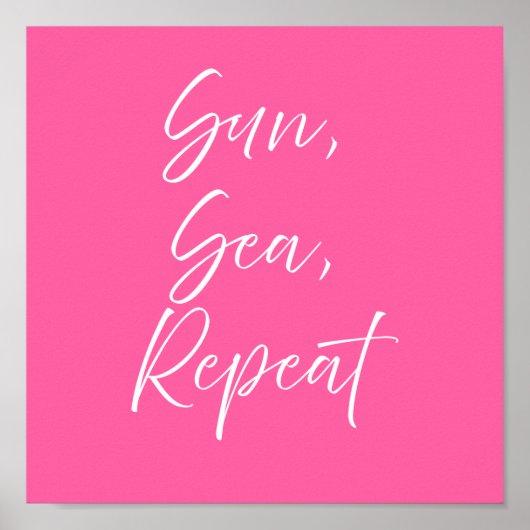 Soleil Mer Répéter Affiche Rose | Prépa Côtière (Devant)