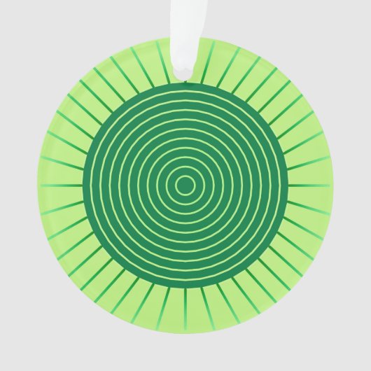 Soleil moderne géométrique - Vert émeraude et lime (devant)
