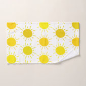 Soleil peint en jaune fantaisiste (Serviette à main)
