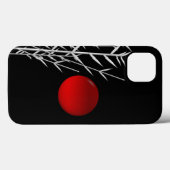 Soleil rouge noir blanc zen iPhone 13 Coque (Verso (horizontal))