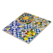 soleil sicilien, citron, carreaux méditerranéens, (Côté)