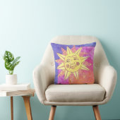 soleil souriant sur oreiller violet (Chaise)