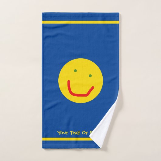 Soleil souriant, visage joyeux (Serviette à main)