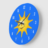 Soleil sourire Horloge décorative (Angle)