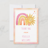 Soleil | Sunshine et Rainbow Baby shower Merci (Devant)