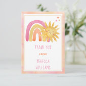 Soleil | Sunshine et Rainbow Baby shower Merci (Debout devant)