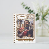 Solennité de Saint Joseph Carte postale personnali (Debout devant)