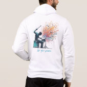 Solfeggio explosieve gitaar speler hoodie (Achterkant)