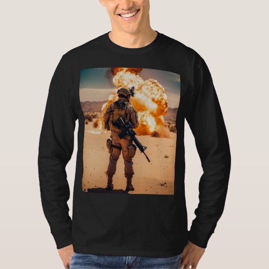 Solger van de wereldoorlog t-shirt (Voorkant)