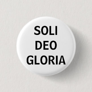 Soli Deo (Blk op wit) Ronde Button 3,2 Cm