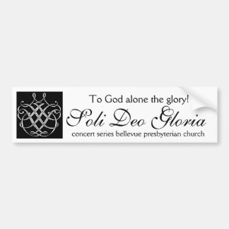 Soli Deo Gloria Bumper Sticket Bumpersticker