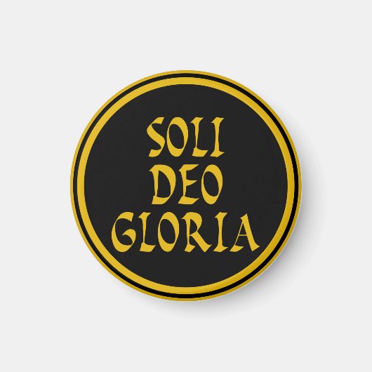 Soli Deo Gloria Magnet Magneet (Voorkant)