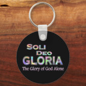 Soli Deo Gloria- regenboog Sleutelhanger (Voorkant)