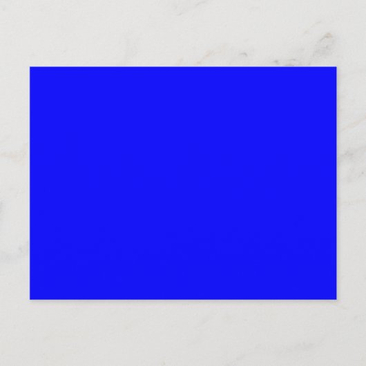 Solid 0000FF blauw Briefkaart (Voorkant)