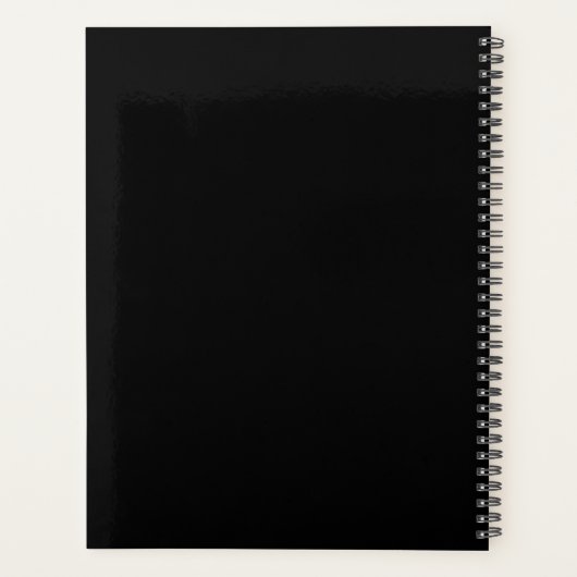 Solid All Black Custom 2024 2025 Planner (Achterkant)