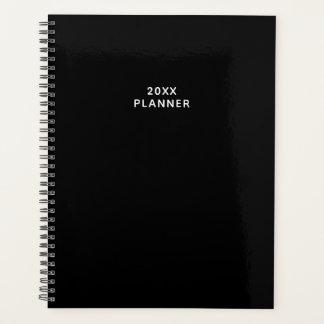 Solid All Black Custom 2024 2025 Planner