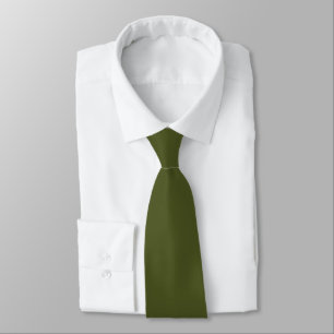 Solid Army Green Necktie Stropdas