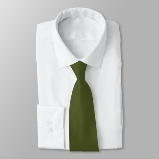Solid Army Green Necktie Stropdas (Gebonden)