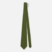 Solid Army Green Necktie Stropdas (Voorkant)