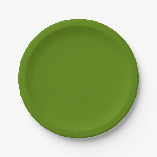 Solid Avocado Green Papieren Bordje (Voorkant)
