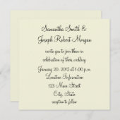 Solid Beige Wedding Kaart (Voorkant / Achterkant)