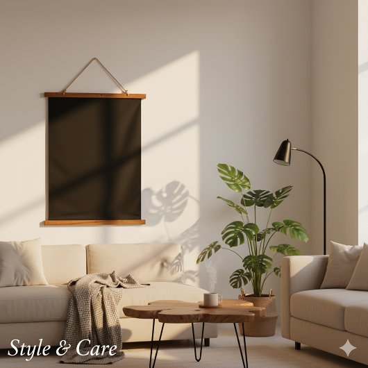 Solid Black 26"x36" Vertical Hangend Wandkleed