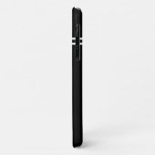 Solid black, aangepast monogram initiaal, foto Case-Mate iPhone case (Achterkant/links)