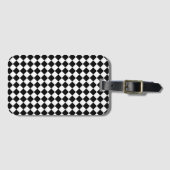 Solid Black and White Chevron Pattern Bagagelabel (Voorkant (horizontaal))