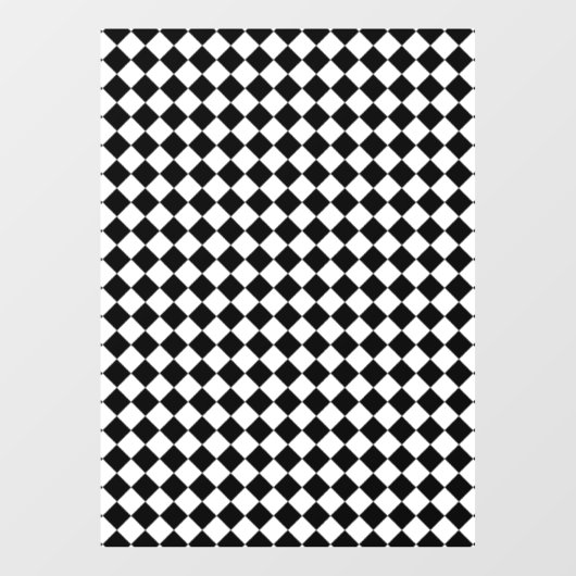 Solid Black and White Chevron Pattern Raamsticker (Vel)