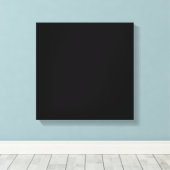 Solid Black Canvas Afdruk (Insitu (Houten vloer))
