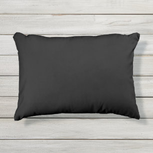 Solid Black decorative Accent Buitenkussen