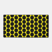 Solid Black Dotted Stylish Bright Yellow Bureaumat (Voorkant)