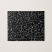 Solid Black Glitter Legpuzzel (Horizontaal)