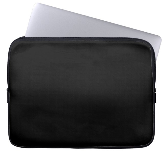 Solid Black Laptop Sleeve (Voorkant)