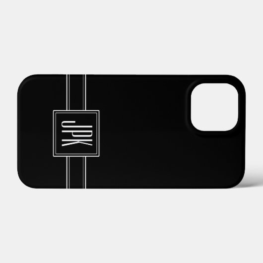 Solid Black met driestuksvoorbeeld Case-Mate iPhone Case (Achterkant (horizontaal))