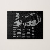 Solid Black Motivatie Buddha Quote Quote Legpuzzel (Horizontaal)
